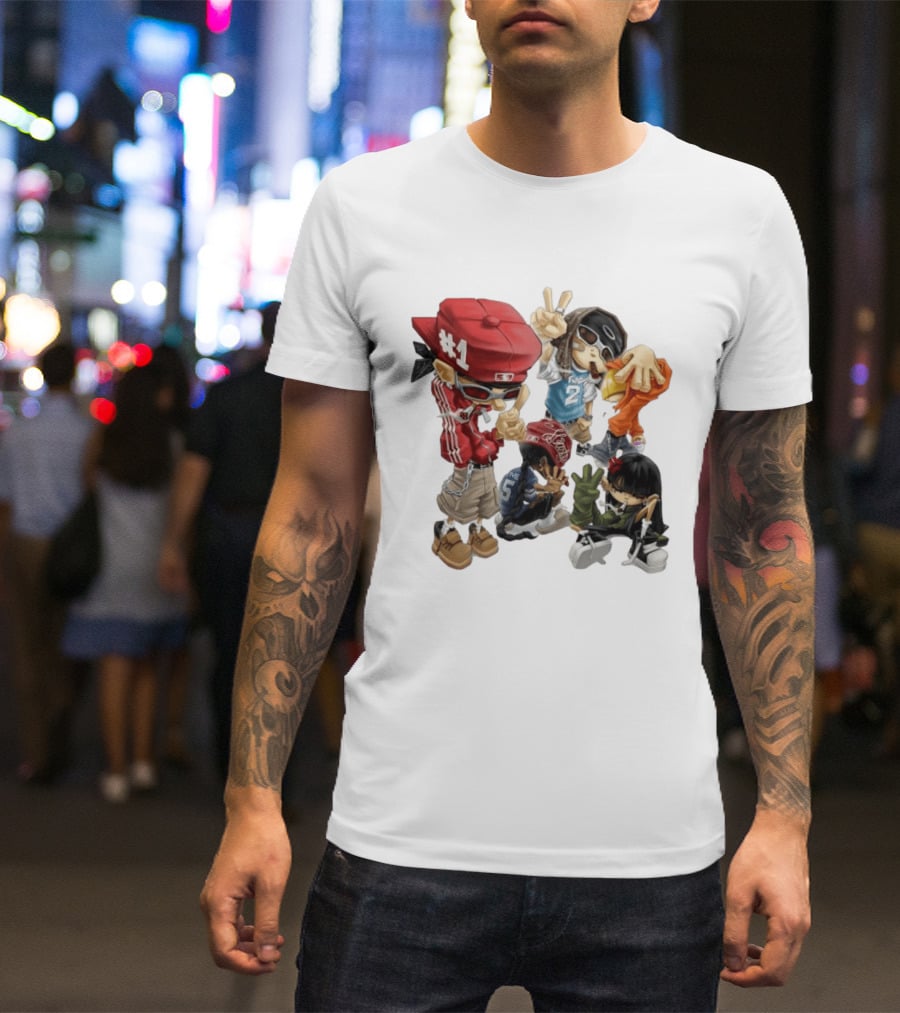 #1 Two Five Hip Hop Street Culture Characters Fashion T-Shirt