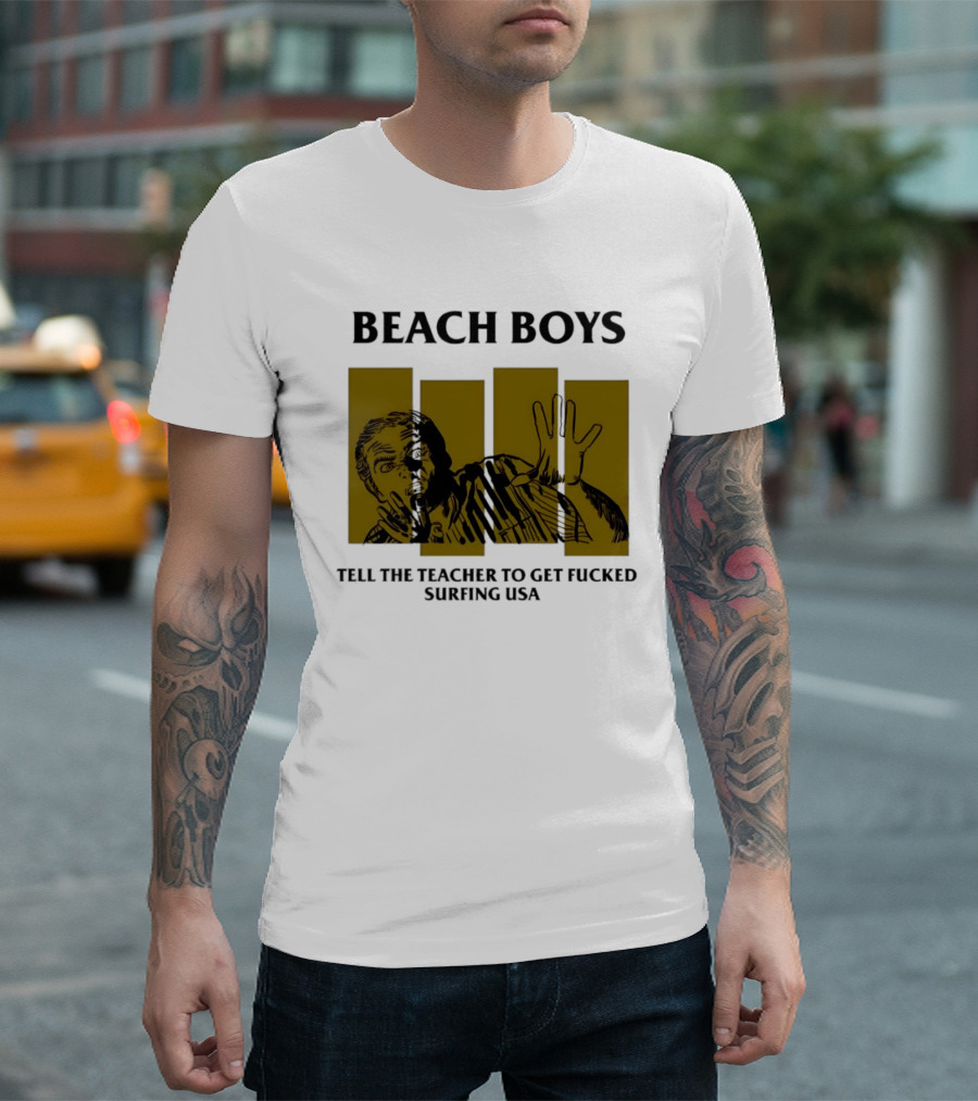 Beach Boys Tell The Teacher To Get Fucked Surfing USA Vintage Comic T-Shirt