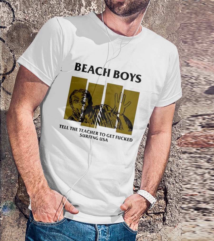 Beach Boys Tell The Teacher To Get Fucked Surfing USA Vintage Comic T-Shirt