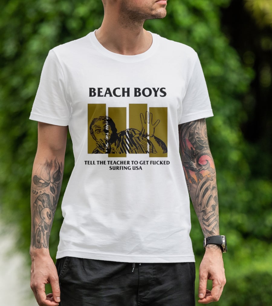 Beach Boys Tell The Teacher To Get Fucked Surfing USA Vintage Comic T-Shirt