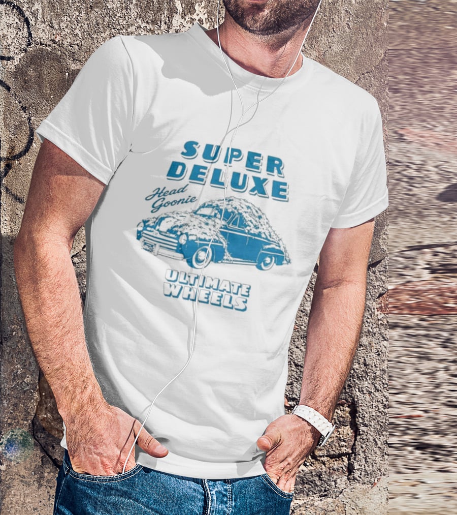 Super Deluxe Head Goonie Ultimate Wheels The Goonies 1985 Cult Movie Classic With Car T-Shirt