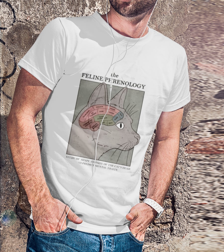 The Feline Phrenology Study Of Shape And Size Of The Cat's Head To Predict Behavior T-Shirt