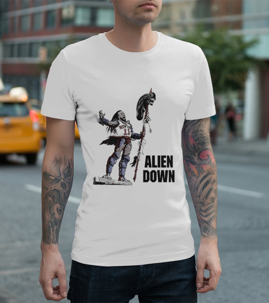 Jalen Brunson Alien Down Knicks Beat Spurs T-Shirt