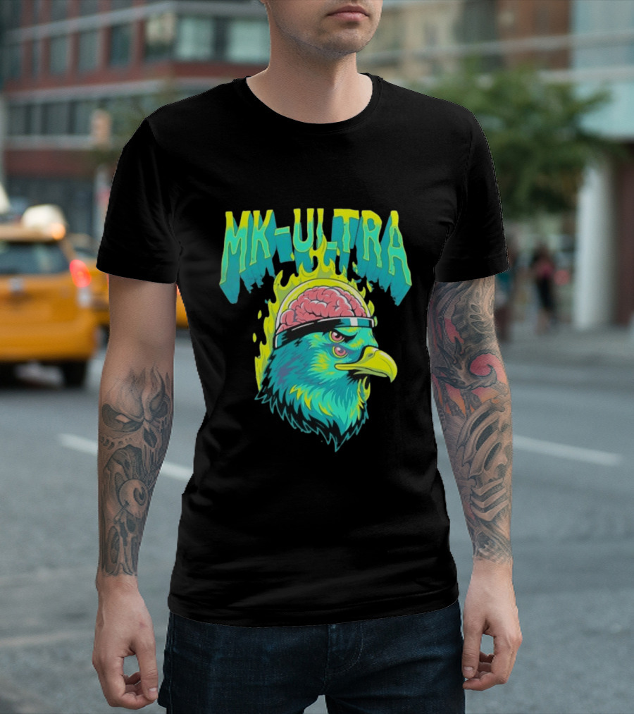 MK Ultra Eagle Brain Helmet T-Shirt