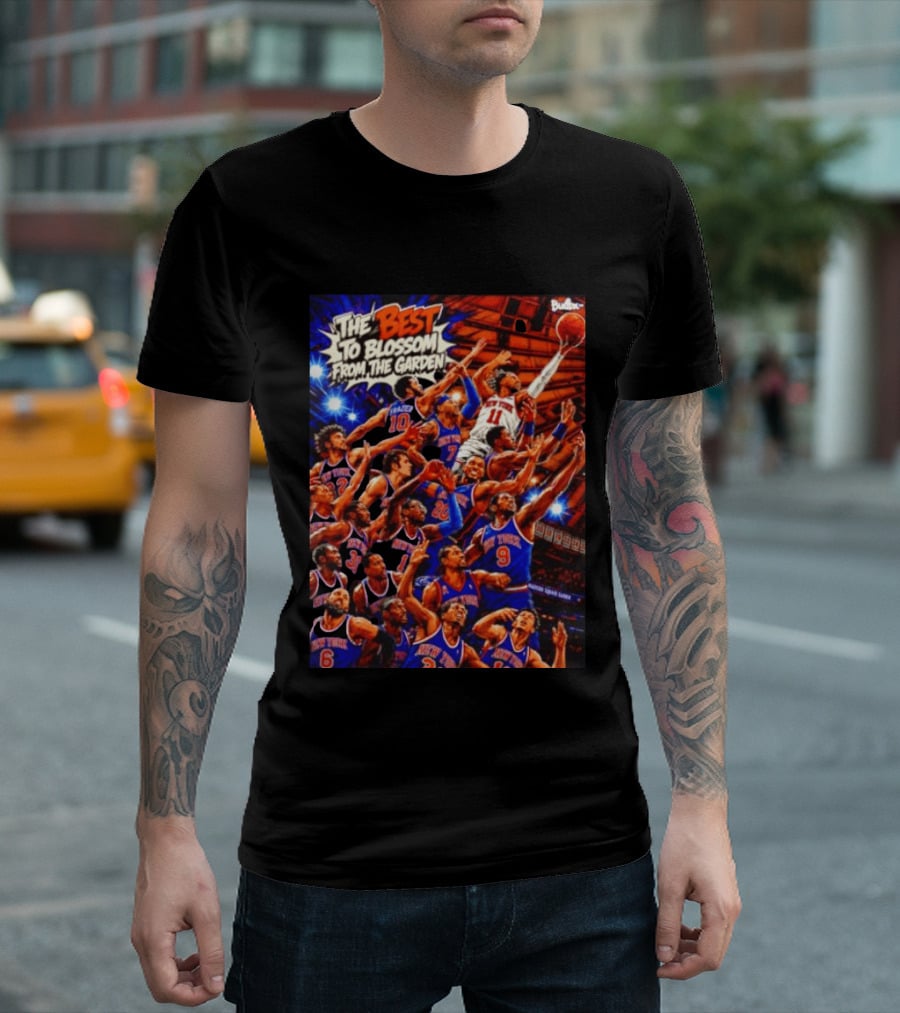 New York Knicks The Best To Blossom From The Garden Walt Frazier Carmelo Anthony Jalen Brunson T-Shirt