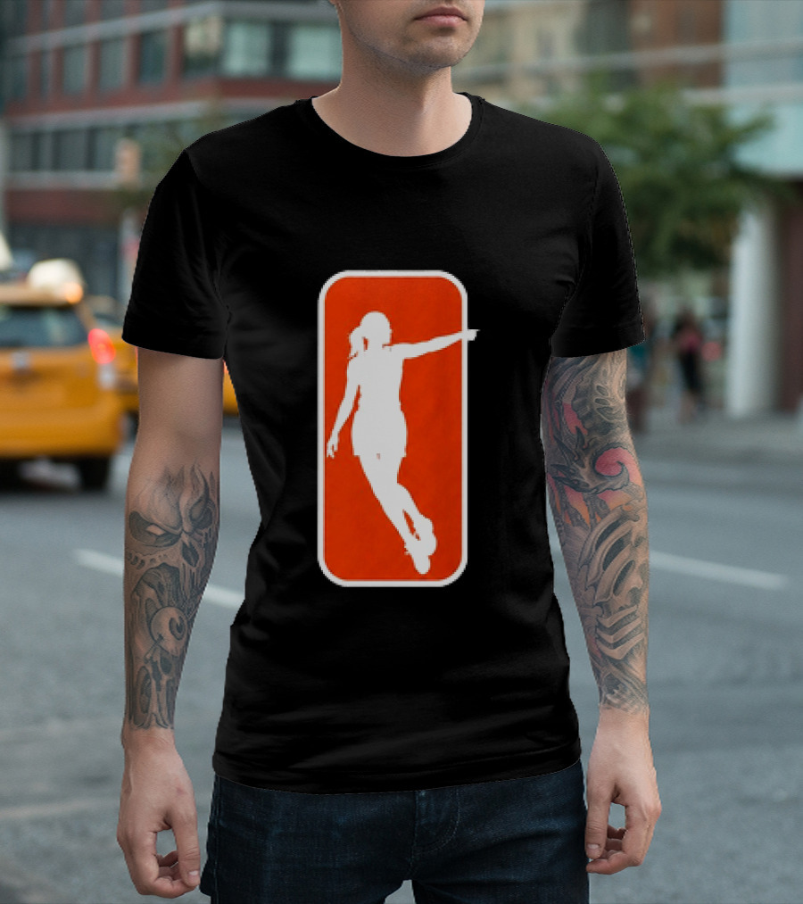 Sophie Cunningham Pointing Pose Red And White T-Shirt