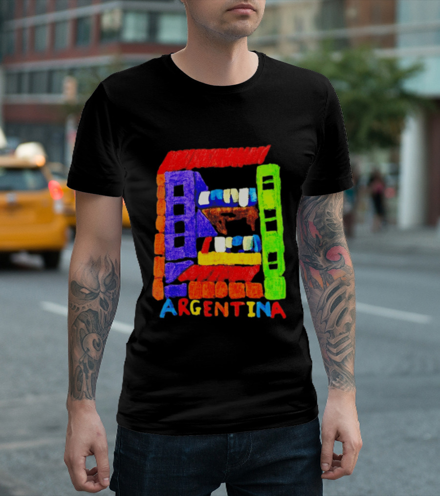 Celebrate Argentina Painted Colorful Urban Architecture T-Shirt
