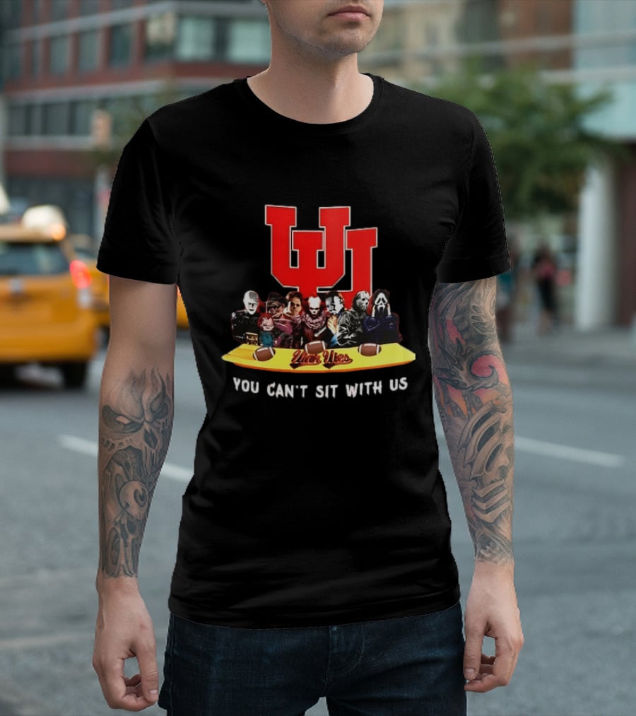 Utah Utes Halloween 2025 Horror Characters You Can't Sit With Us T-Shirt