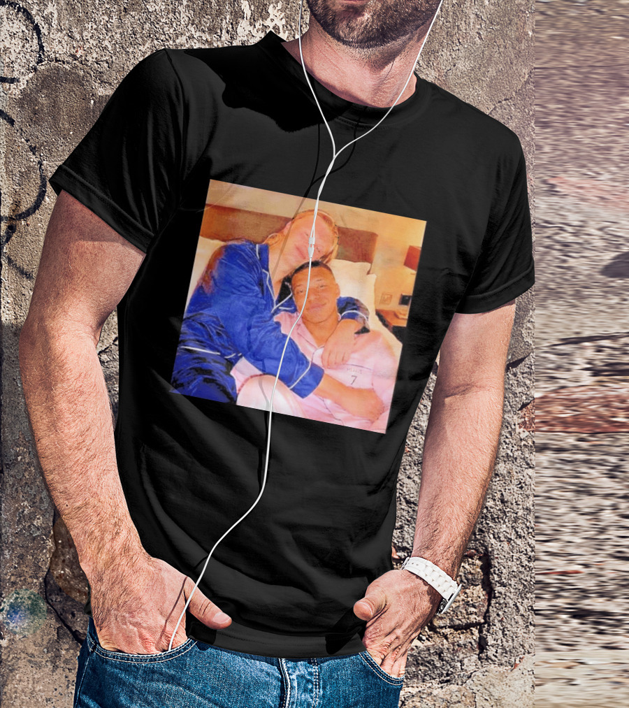 Kylian Mbappé Erling Haaland Pajama Party Soccer Stars Relaxing Together T-Shirt