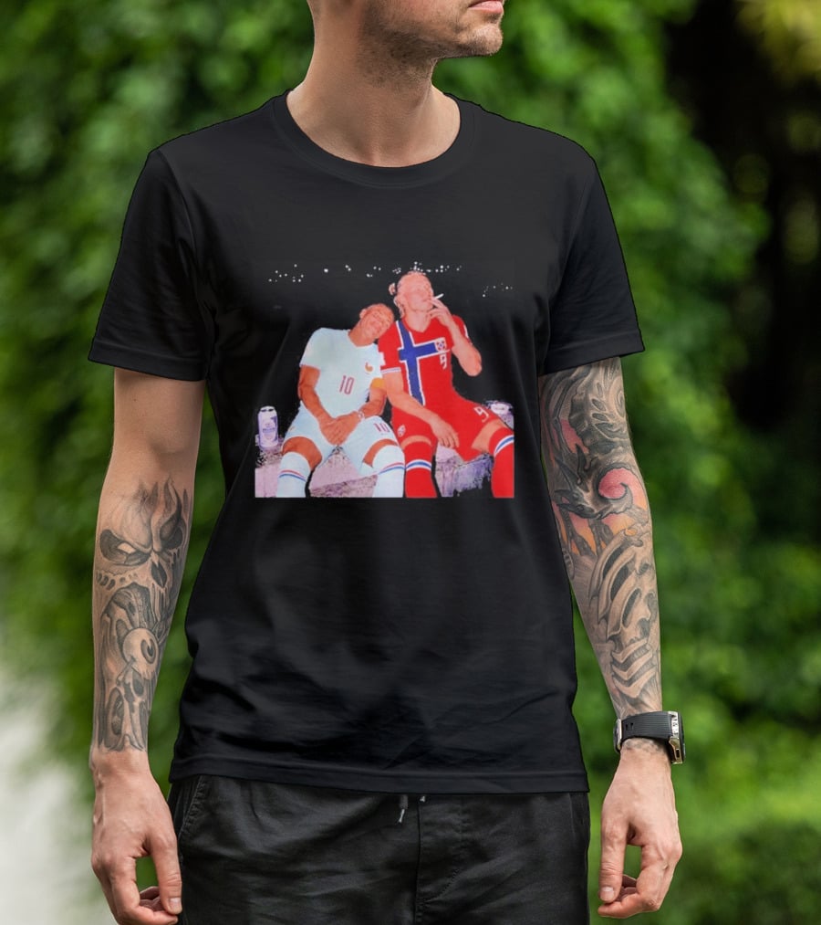 Kylian Mbappé France 10 Erling Haaland Norway 9 Soccer Friendship Fan T-Shirt