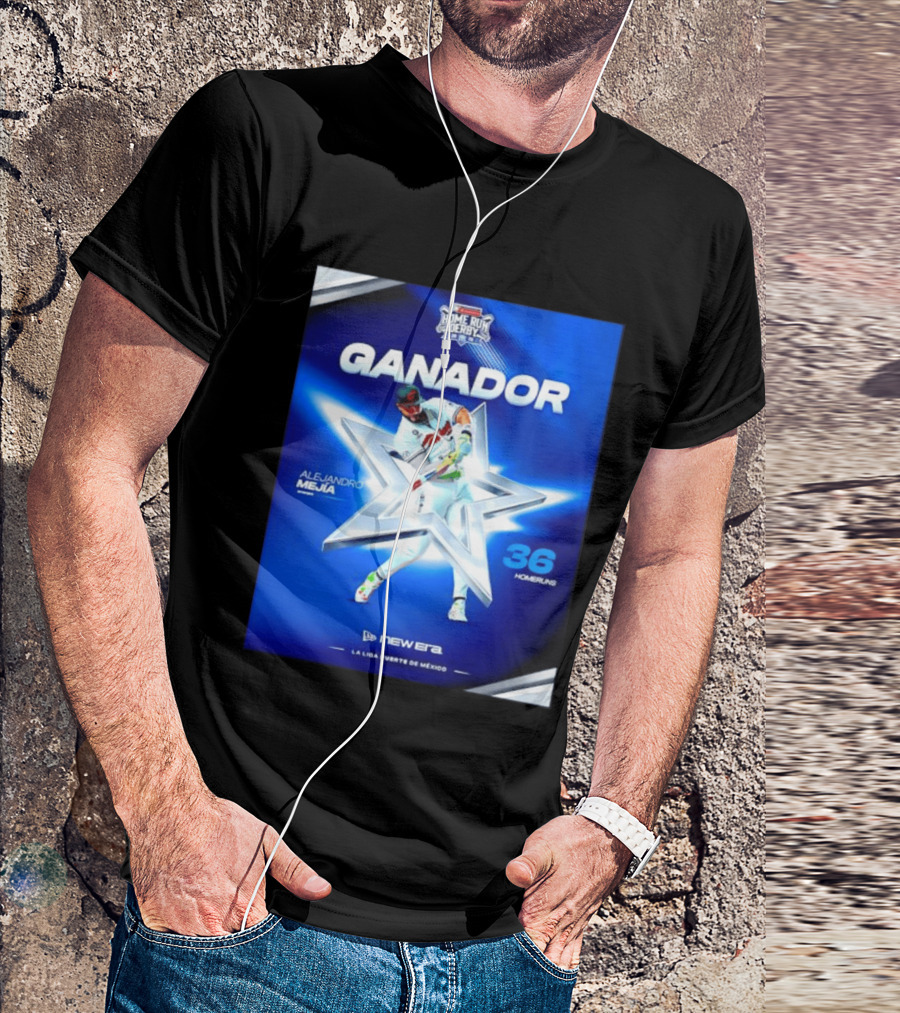 Ganador Alejandro Mejía Home Run Derby 36 Homeruns La Liga Fuerte De México T-Shirt