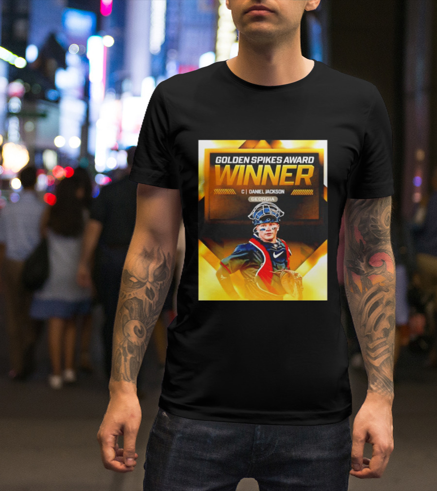 Golden Spikes Award Winner Daniel Jackson Georgia Catcher T-Shirt