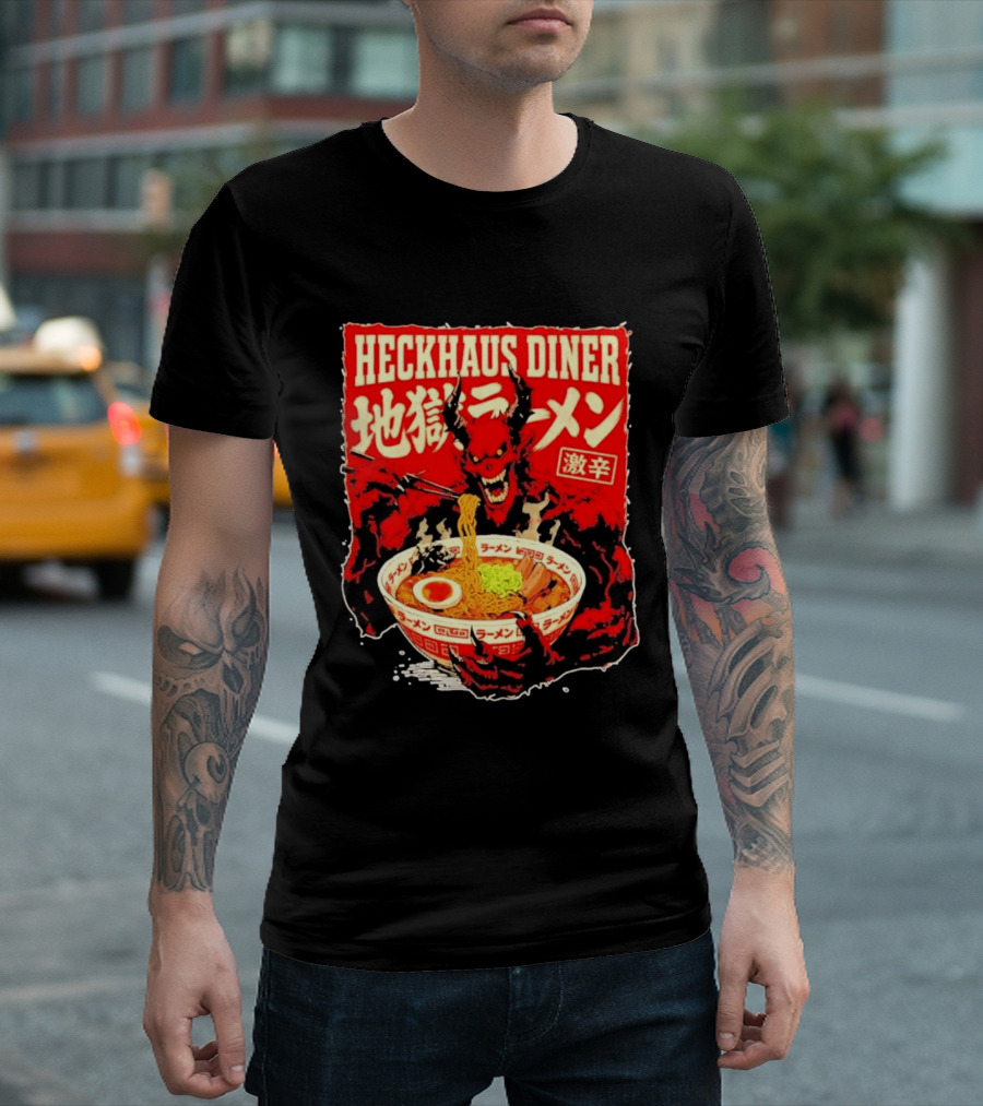 Heckhaus Diner Hell Ramen Devil Spicy Challenge T-Shirt