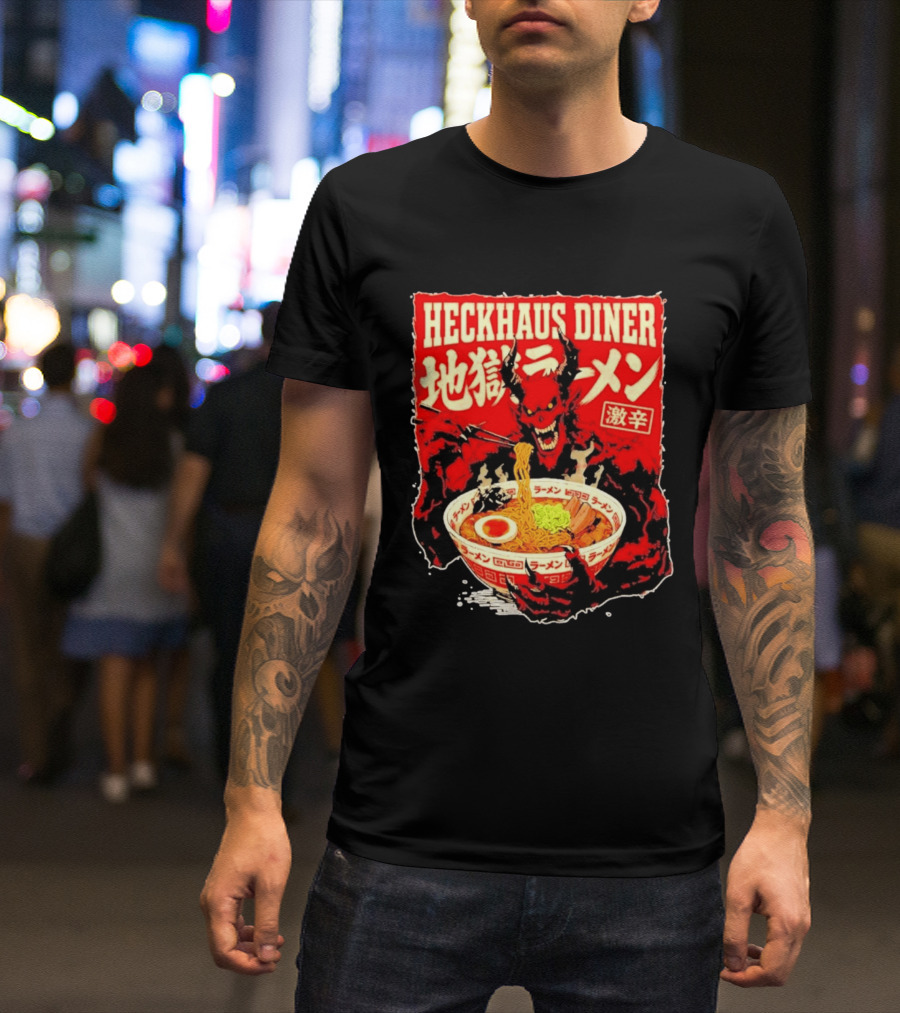 Heckhaus Diner Hell Ramen Devil Spicy Challenge T-Shirt