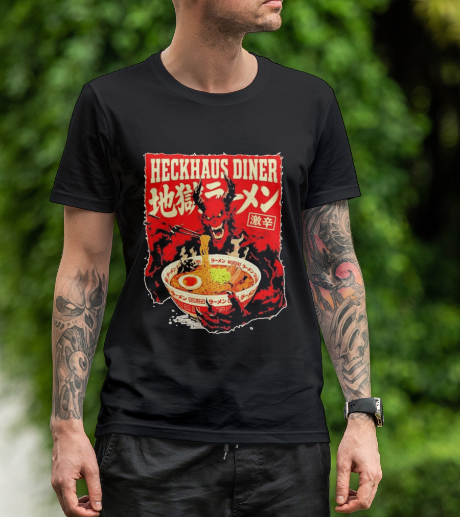 Heckhaus Diner Hell Ramen Devil Spicy Challenge T-Shirt