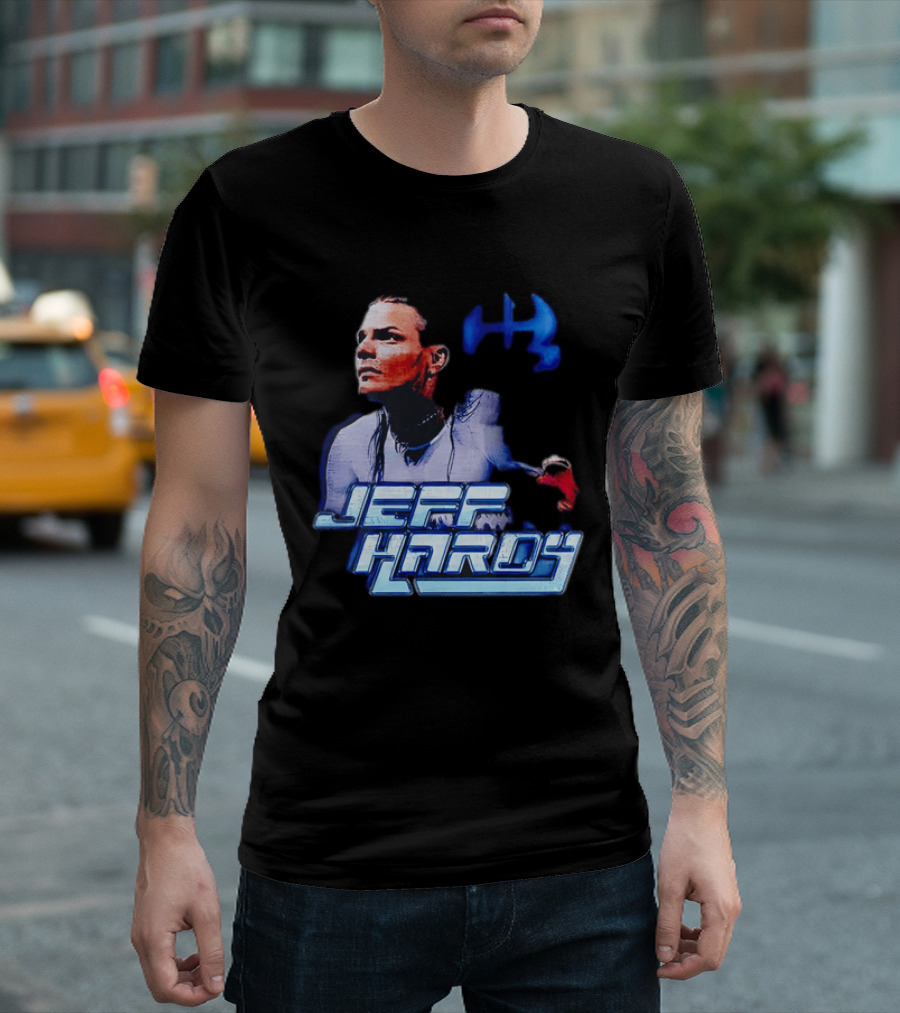 Jeff Hardy WWE Superstar Blue And Red T-Shirt