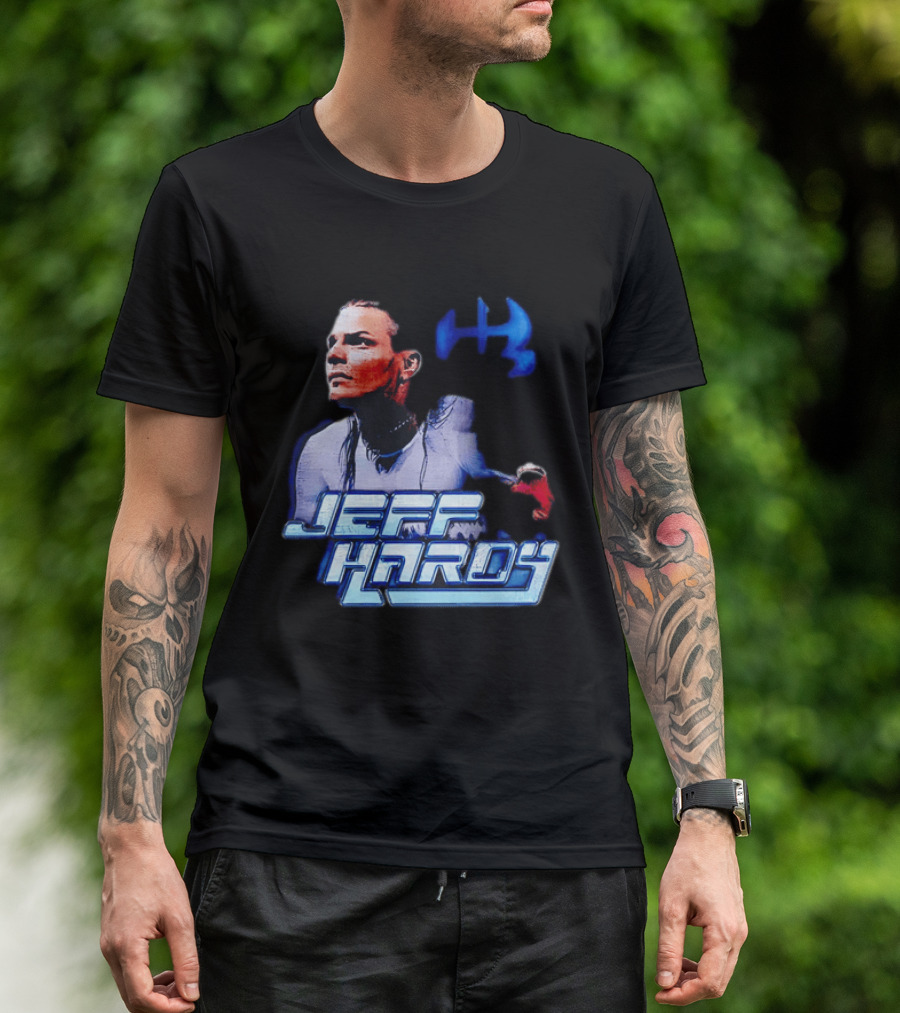 Jeff Hardy WWE Superstar Blue And Red T-Shirt