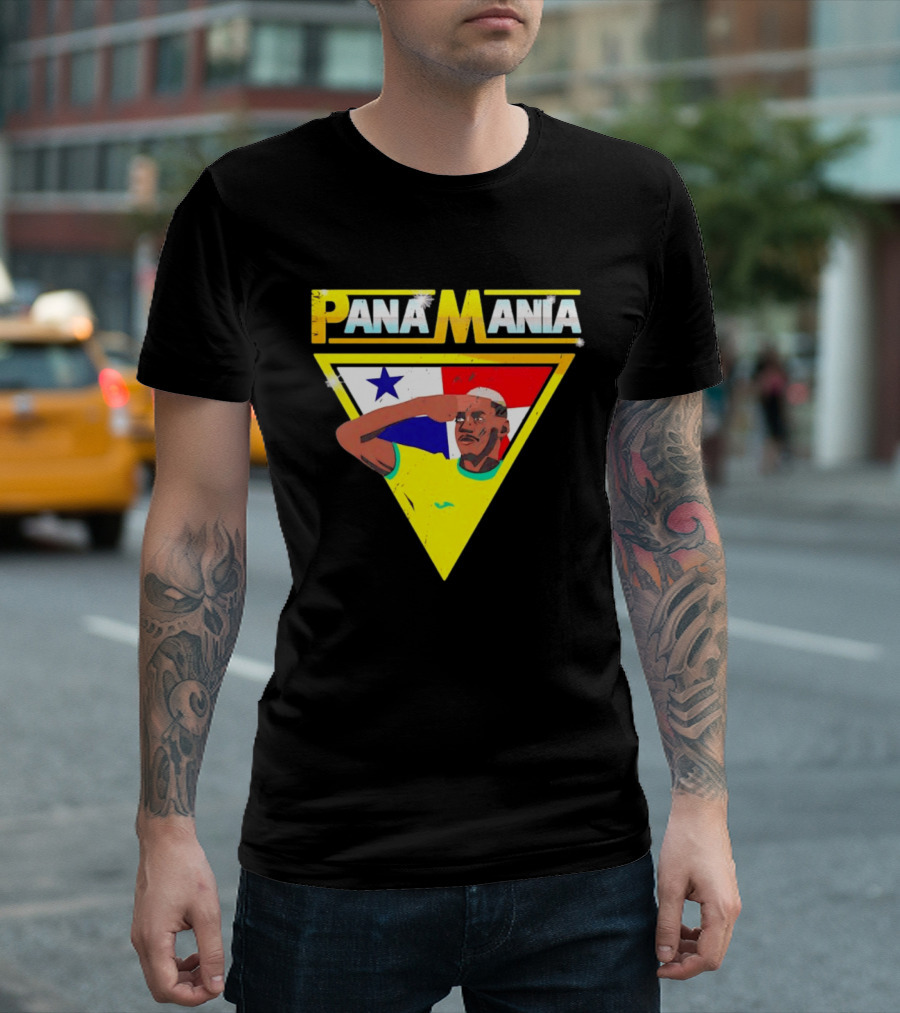 Pana Mania José Córdoba Salute Panama Flag Triangle T-Shirt