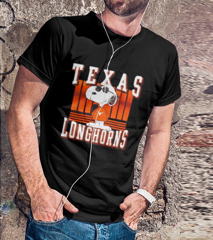 Texas Longhorns Snoopy Sunglasses Peanuts T-Shirt