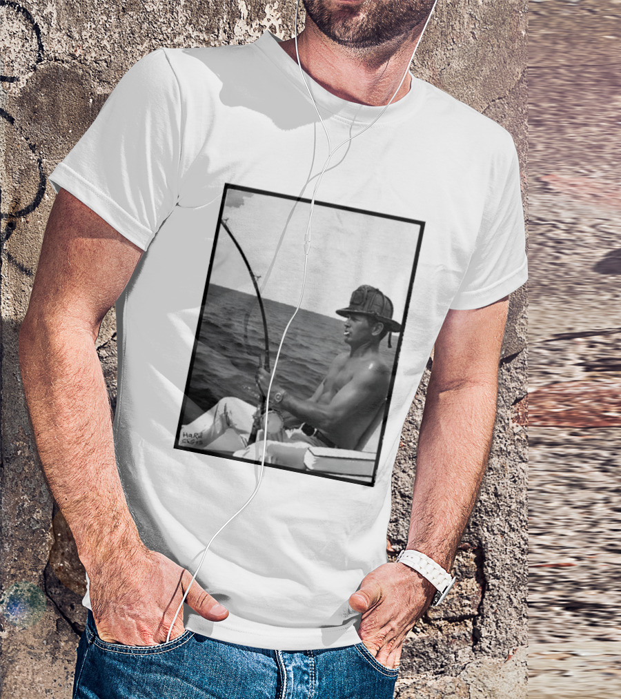 Paul Newman Fishing Wrk Hrd Ply Hrd HARRISON1973 T-Shirt