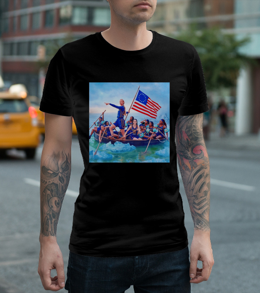 Indiana Fever Crossing The Delaware With Floaties Basketball Team T-Shirt