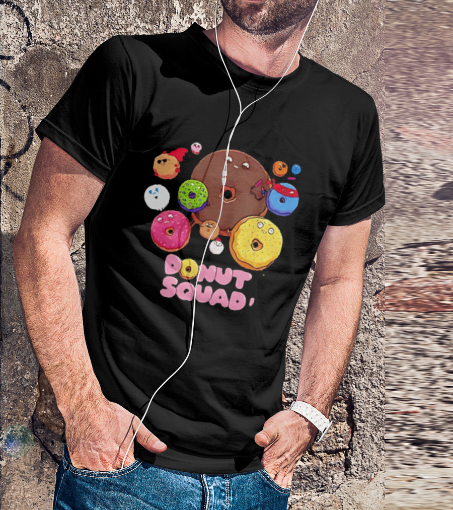 Colorful Donut Squad Cartoon Team With Playful Characters T-Shirt