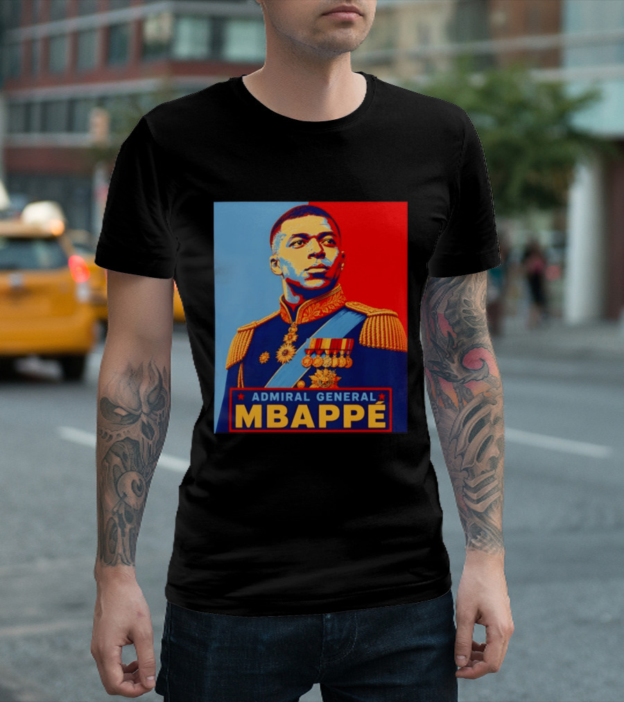 Admiral General Mbappe Propaganda Football T-Shirt