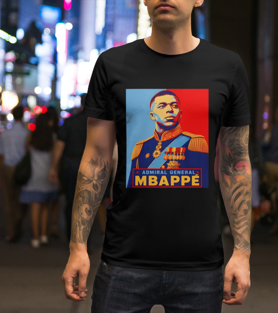 Admiral General Mbappe Propaganda Football T-Shirt