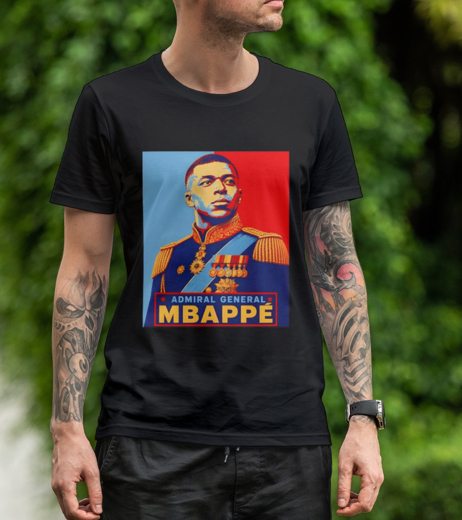 Admiral General Mbappe Propaganda Football T-Shirt