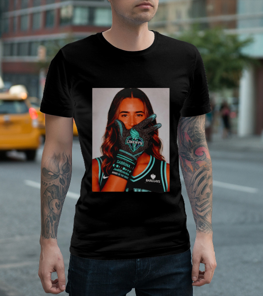 Sabrina Ionescu New York Liberty Barclays Burner Like Brunson IceMan T-Shirt