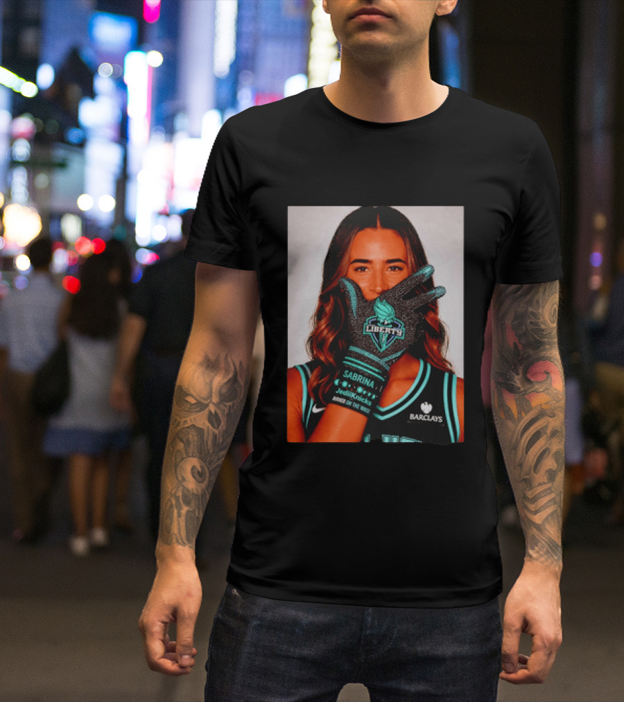 Sabrina Ionescu New York Liberty Barclays Burner Like Brunson IceMan T-Shirt