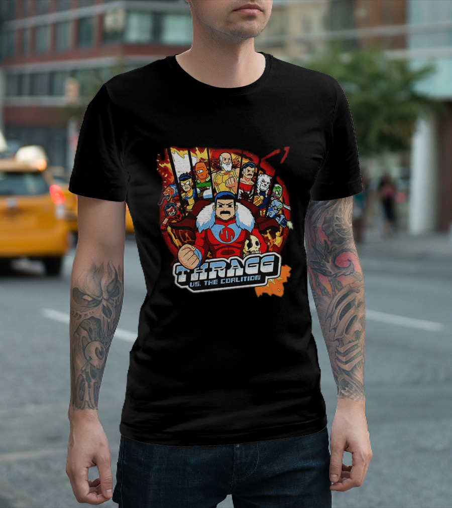 Thragg Vs The Coalition Invincible Scott Pilgrim Characters T-Shirt