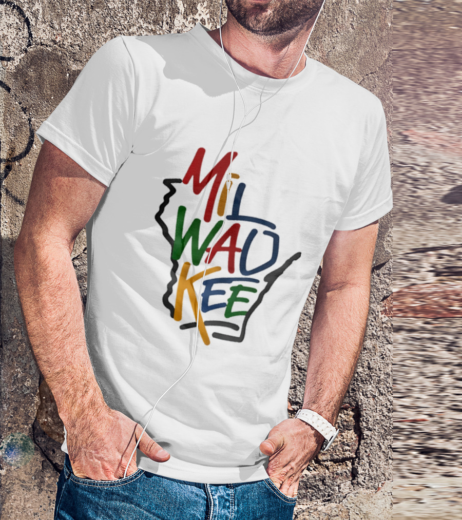 Milwaukee Wisconsin State Colorful T-Shirt