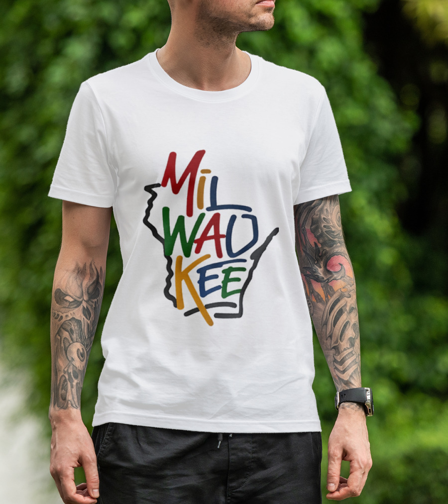 Milwaukee Wisconsin State Colorful T-Shirt