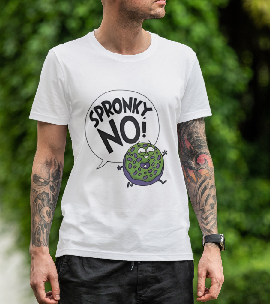 Donut Squad Spronky No Green Cartoon Doughnut T-Shirt