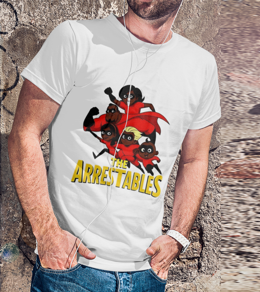 The Arrestables Superhero Family In Red Suits T-Shirt