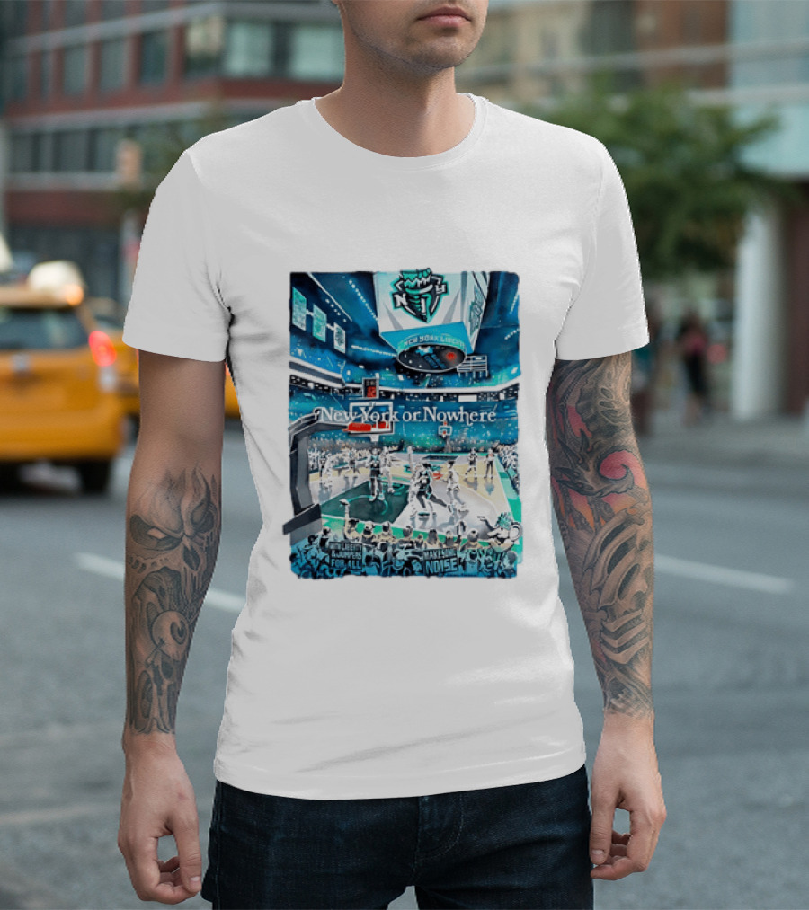 Gavin Snider New York Liberty Basketball New York Or Nowhere Stadium Scene T-Shirt