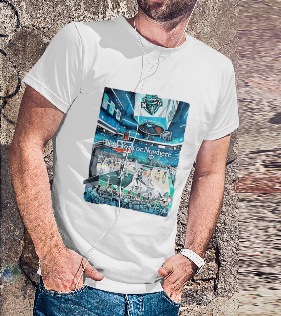 Gavin Snider New York Liberty Basketball New York Or Nowhere Stadium Scene T-Shirt
