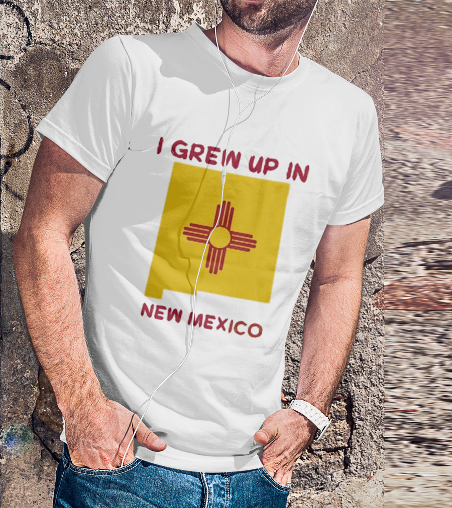 I Grew Up In New Mexico Zia Symbol Home State Pride T-Shirt