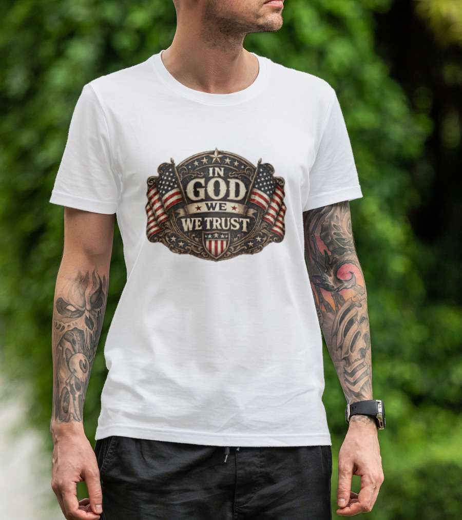 In God We Trust USA Flag Patriotic T-Shirt