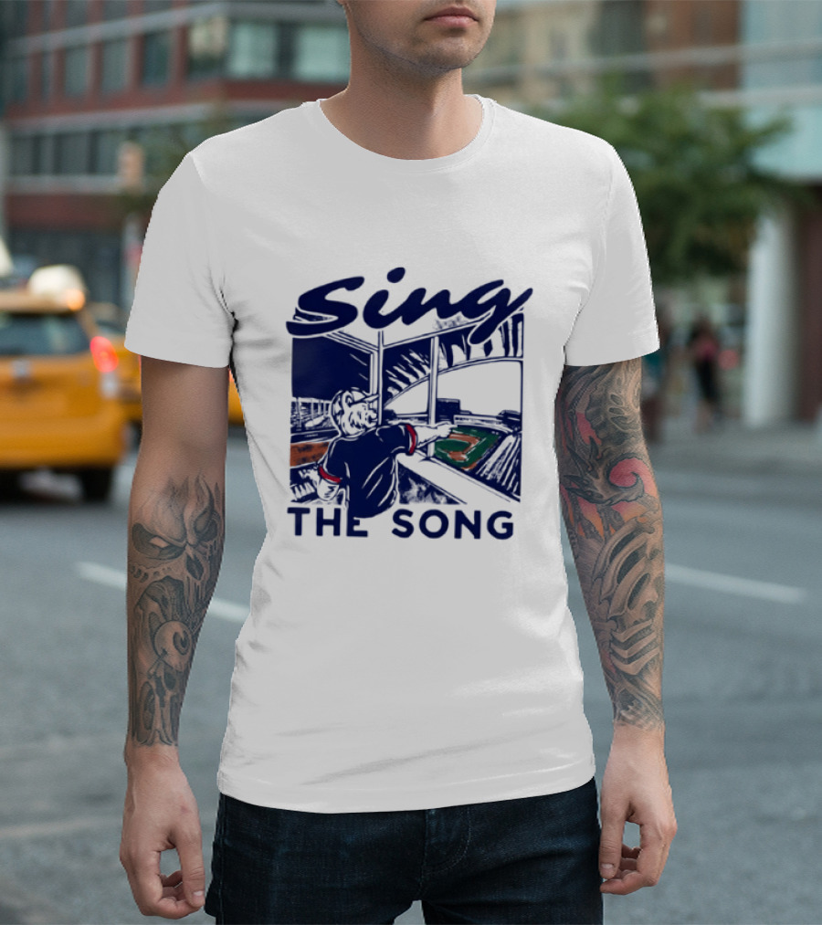 Sing The Song Chicago Cubs Clark The Cub Baseball Stadium Music T-Shirt