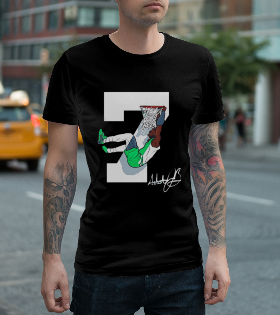 Boston Celtics Dunking Number 7 AthleticJb T-Shirt