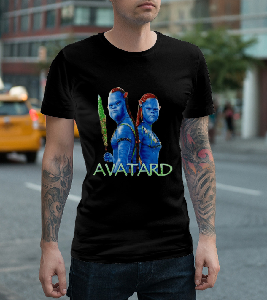 Avatar Avatard Blue Characters Humor Down T-Shirt