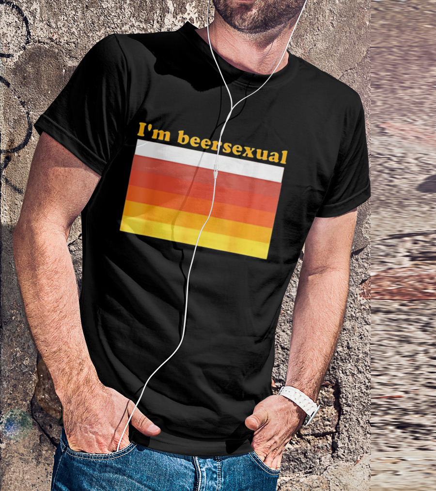 I'm Beersexual Beer Lover Striped Beer T-Shirt