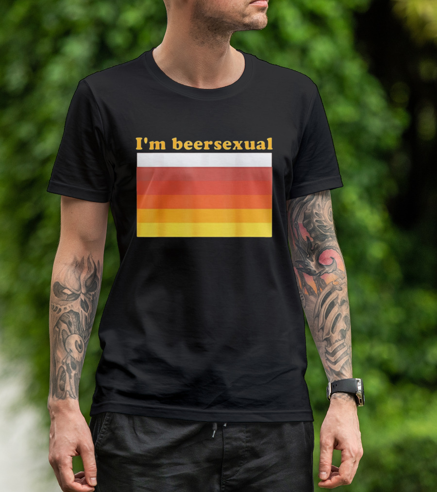 I'm Beersexual Beer Lover Striped Beer T-Shirt