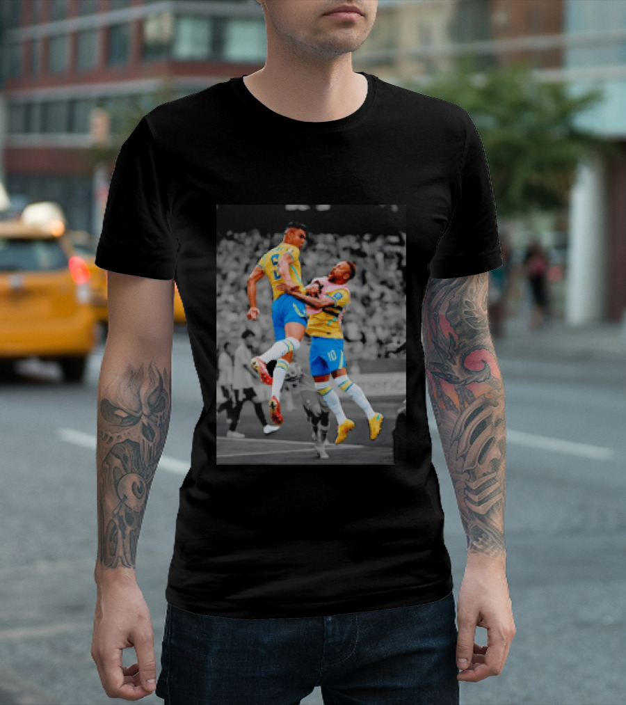 Casemiro Neymar Brazil Soccer Celebration World Cup 26WC T-Shirt