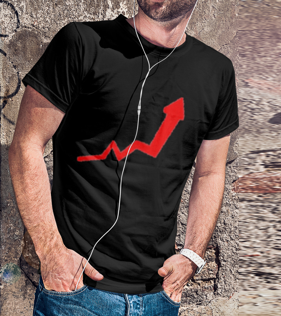 Dayu Stock Market Rising Chart Arrow Trending Upwards Stop Stock T-Shirt