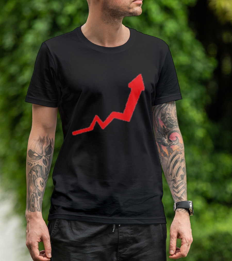 Dayu Stock Market Rising Chart Arrow Trending Upwards Stop Stock T-Shirt