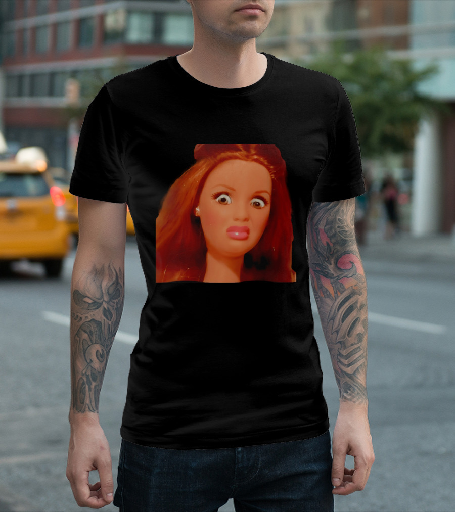 Disgusted Doll Meme Funny Barbie Expression T-Shirt