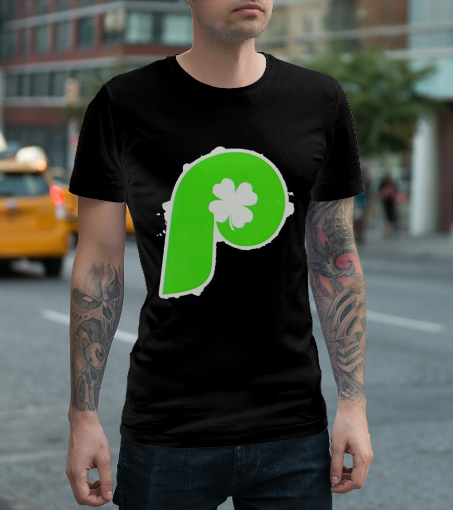 Lucky Philadelphia Clover P Baseball Green Four Leaf T-Shirt